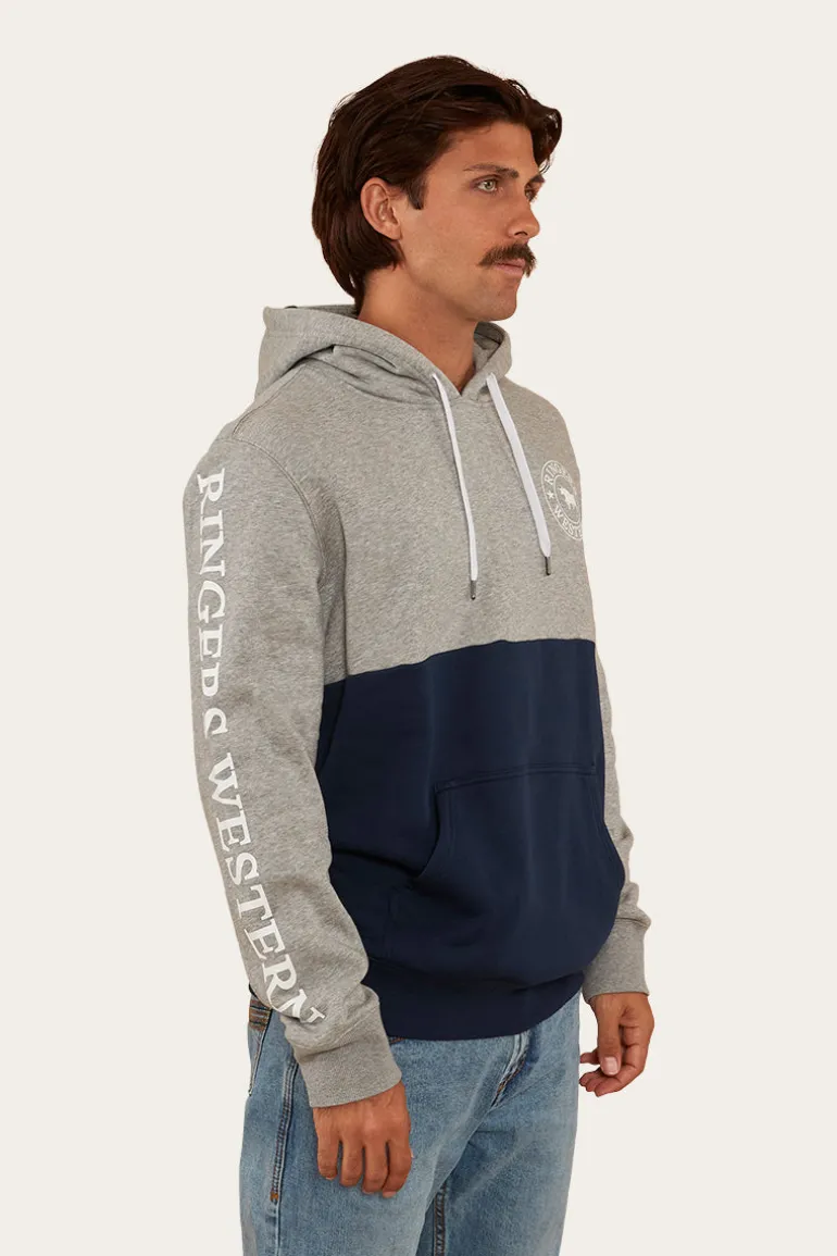 Hahndorf Mens Hoodie - Grey Marle/Navy