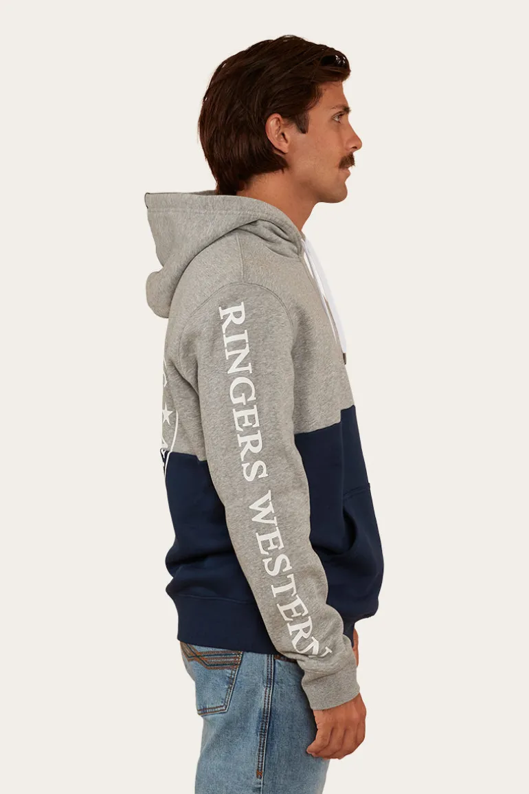 Hahndorf Mens Hoodie - Grey Marle/Navy