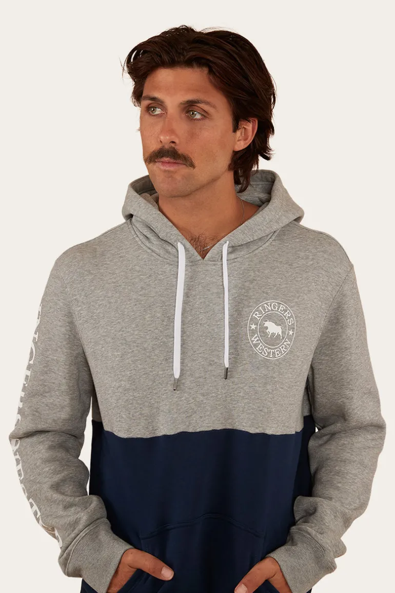 Hahndorf Mens Hoodie - Grey Marle/Navy