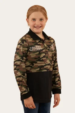 Halls Creek Kids Fishing Jersey - Camo