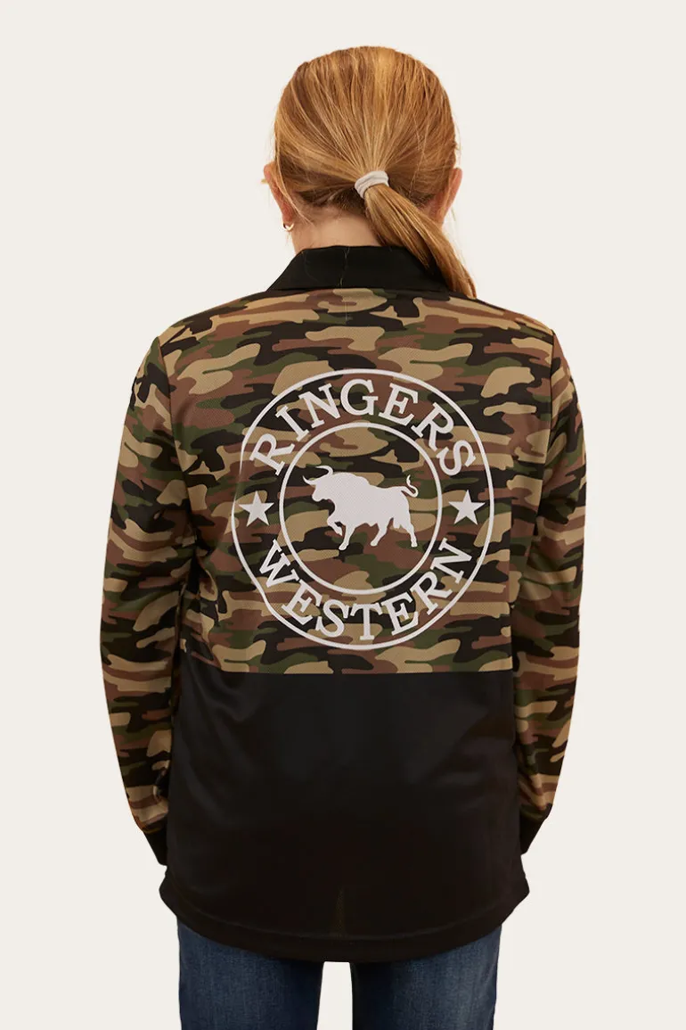 Halls Creek Kids Fishing Jersey - Camo