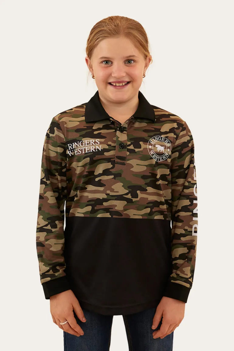 Halls Creek Kids Fishing Jersey - Camo