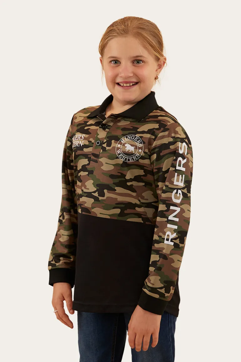 Halls Creek Kids Fishing Jersey - Camo