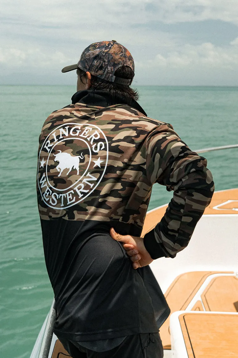 Halls Creek Unisex Fishing Jersey - Camo