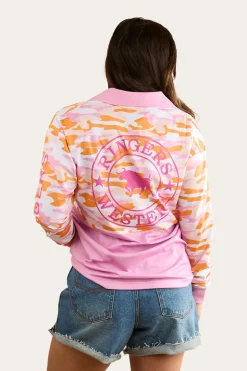 Halls Creek Unisex Fishing Jersey - Pink Camo