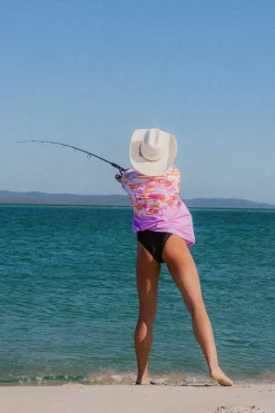 Halls Creek Unisex Fishing Jersey - Pink Camo
