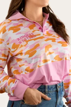 Halls Creek Unisex Fishing Jersey - Pink Camo