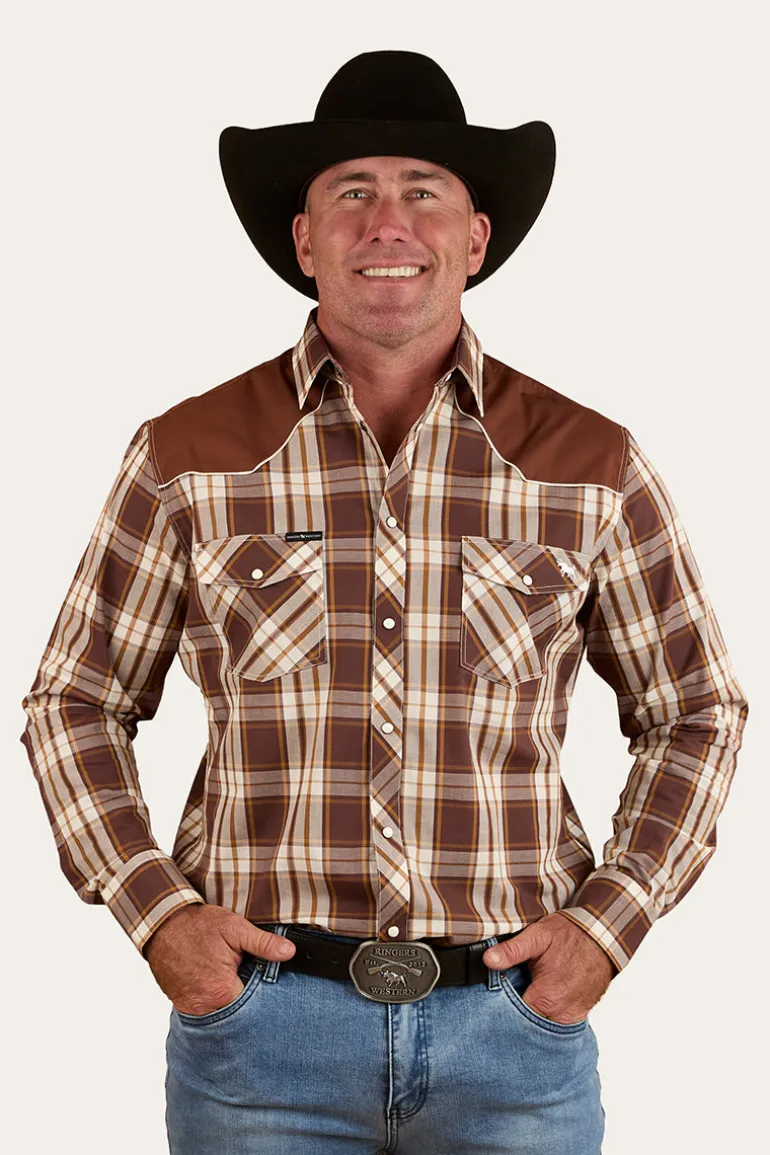Hamersley Mens Western Shirt - Chocolate