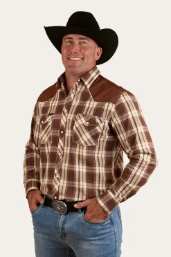 Hamersley Mens Western Shirt - Chocolate