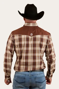 Hamersley Mens Western Shirt - Chocolate