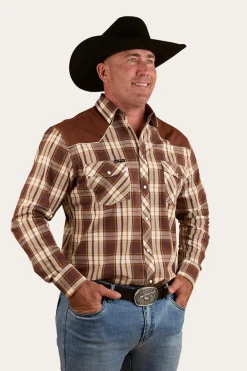 Hamersley Mens Western Shirt - Chocolate