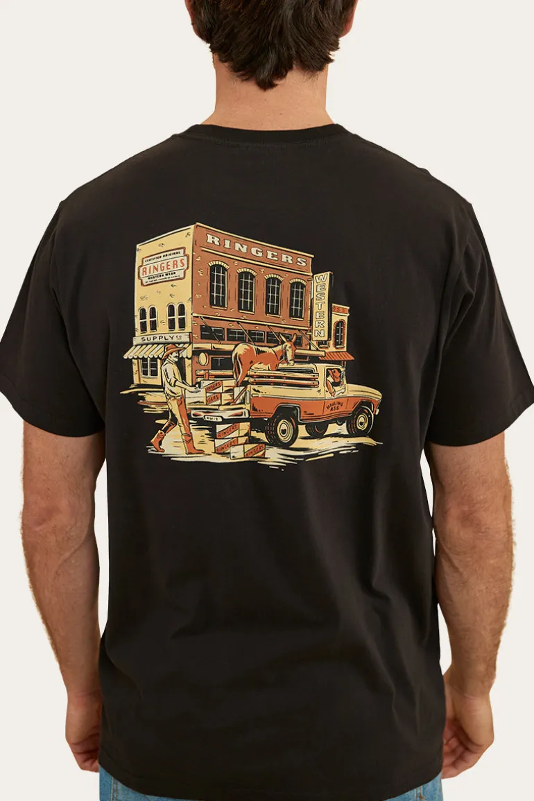 Haulin Mens Loose Fit T-Shirt - Black