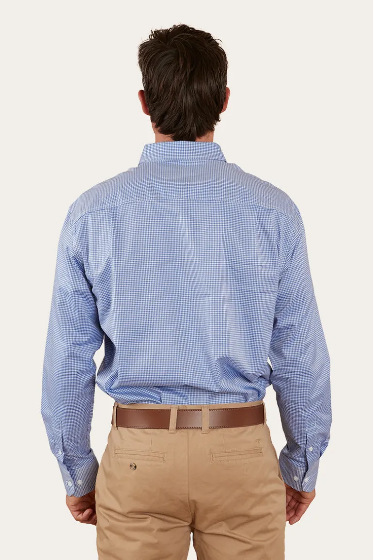 Heritage Mens Check Dress Shirt - Blue