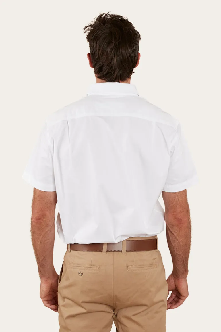 Heritage Mens Short Sleeve Dress Shirt - White