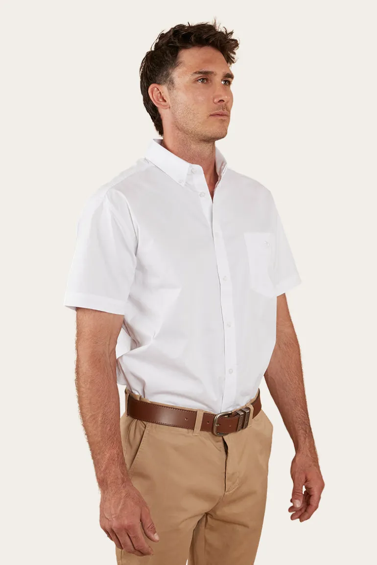 Heritage Mens Short Sleeve Dress Shirt - White