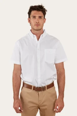 Heritage Mens Short Sleeve Dress Shirt - White