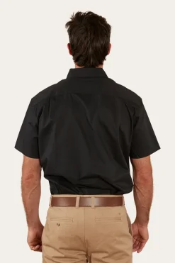 Heritage Mens Short Sleeve Dress Shirt - Black