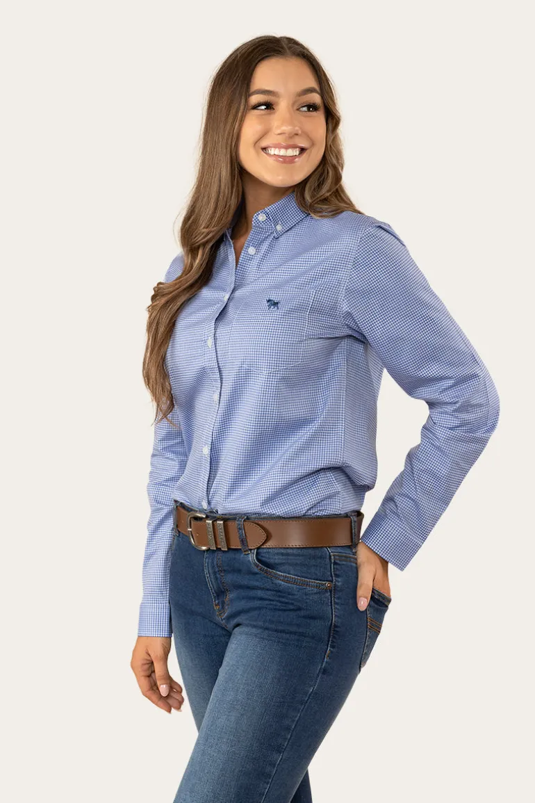 Heritage Womens Check Dress Shirt - Blue