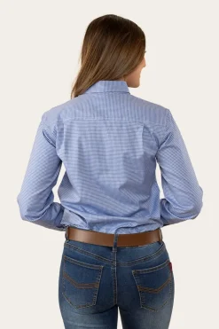 Heritage Womens Check Dress Shirt - Blue