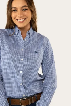 Heritage Womens Check Dress Shirt - Blue