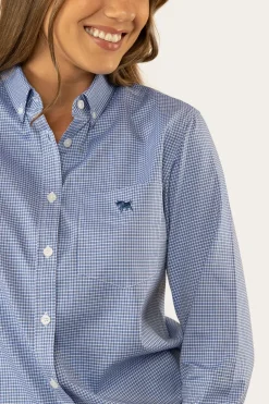 Heritage Womens Check Dress Shirt - Blue
