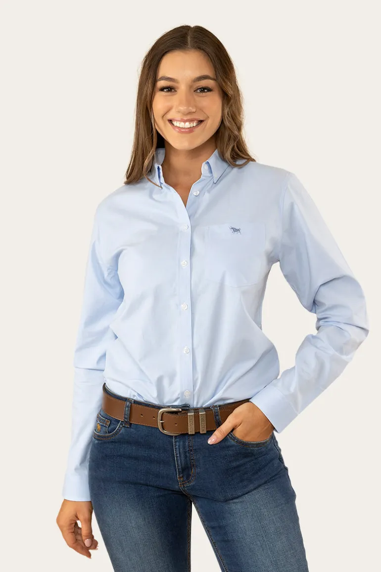 Heritage Womens Plain Dress Shirt - Chambray Blue