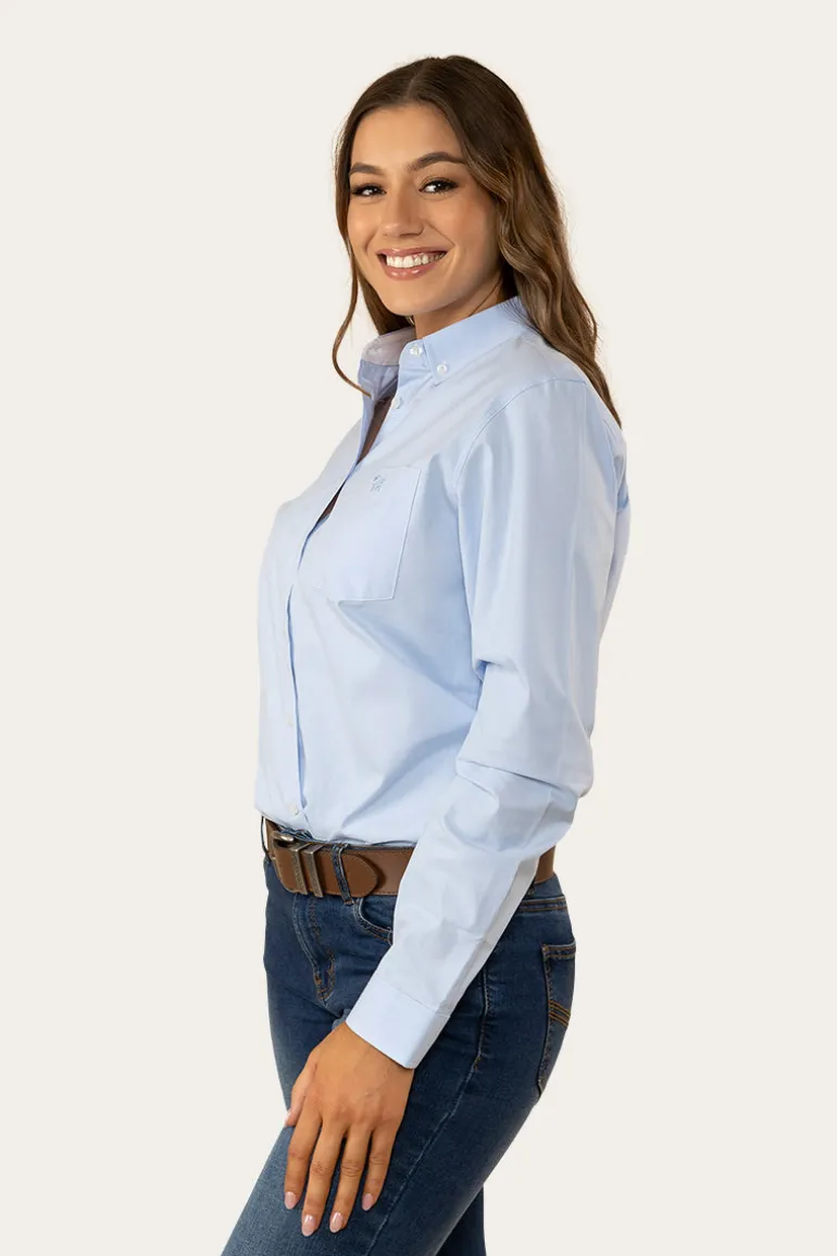 Heritage Womens Plain Dress Shirt - Chambray Blue