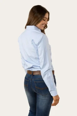 Heritage Womens Plain Dress Shirt - Chambray Blue