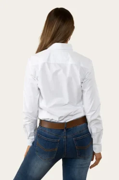 Heritage Womens Plain Dress Shirt - White