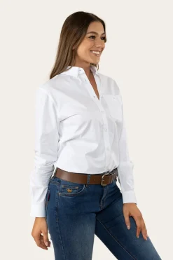 Heritage Womens Plain Dress Shirt - White