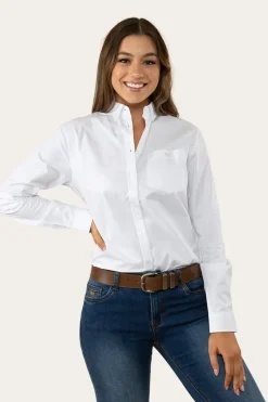 Heritage Womens Plain Dress Shirt - White