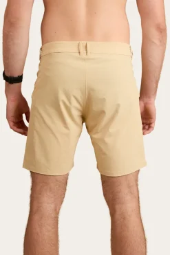 Hillston Mens Hybrid Short - Dark Sand
