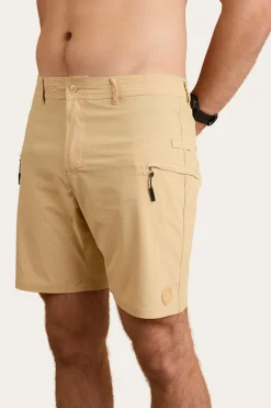 Hillston Mens Hybrid Short - Dark Sand
