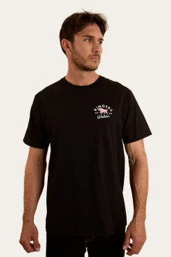 Hometown Mens Loose Fit T-Shirt - Black