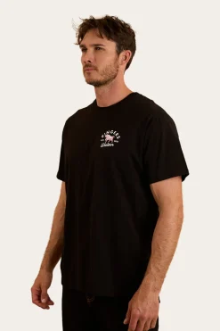 Hometown Mens Loose Fit T-Shirt - Black