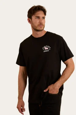 Hometown Mens Loose Fit T-Shirt - Black