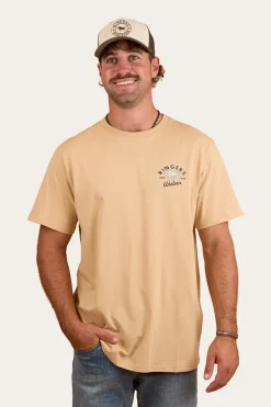 Hometown Mens Loose Fit T-Shirt - Dark Sand