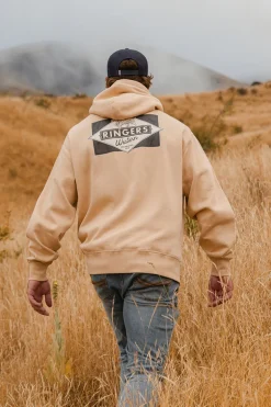 Hometown Mens Pullover Hoodie - Dark Sand