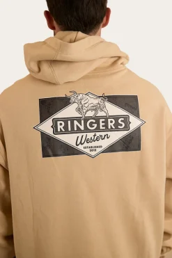 Hometown Mens Pullover Hoodie - Dark Sand
