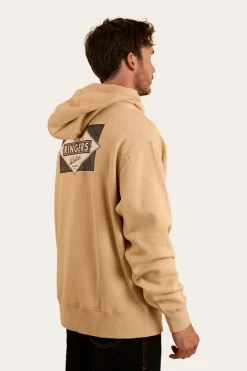 Hometown Mens Pullover Hoodie - Dark Sand