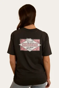 Hometown Womens Loose Fit T-Shirt - Charcoal