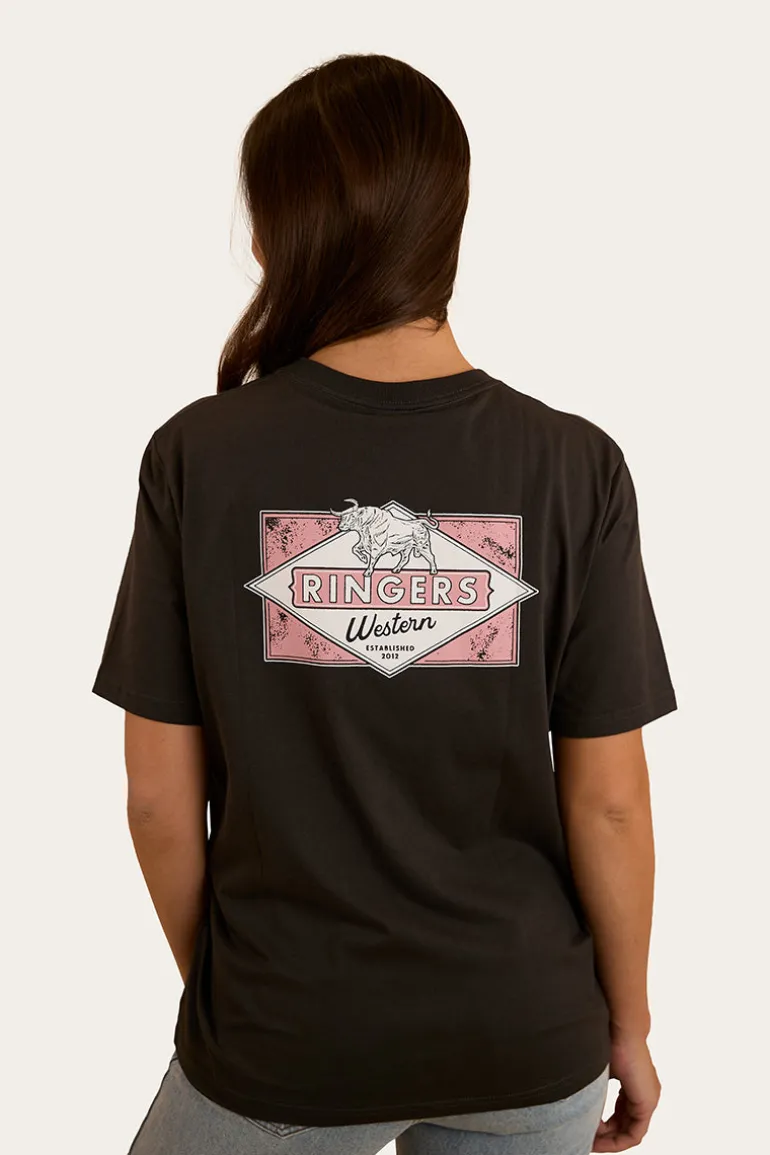 Hometown Womens Loose Fit T-Shirt - Charcoal