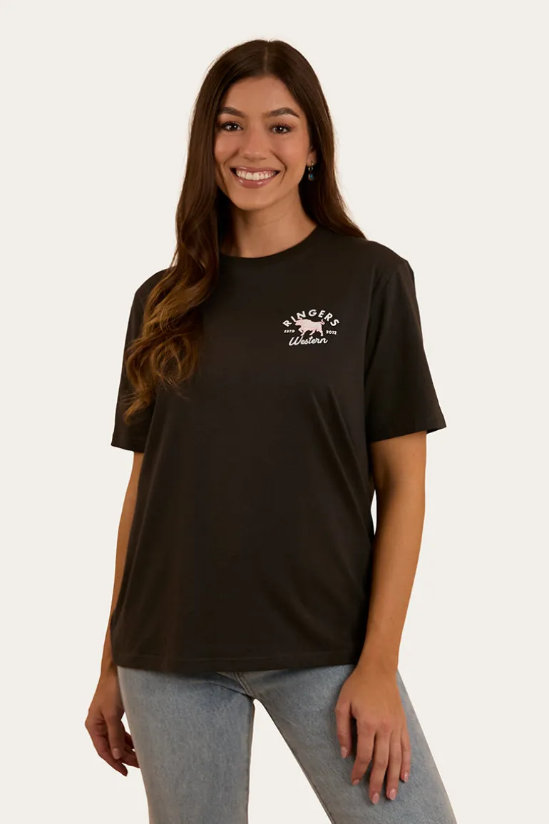 Hometown Womens Loose Fit T-Shirt - Charcoal