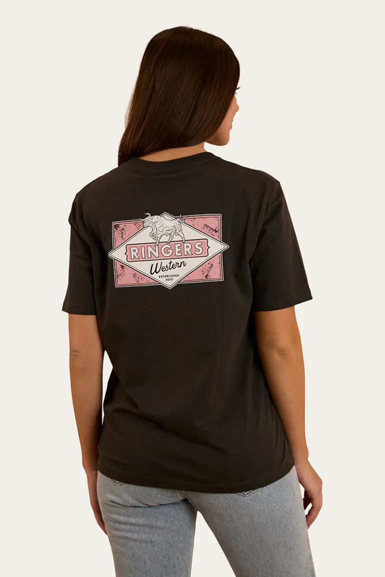Hometown Womens Loose Fit T-Shirt - Charcoal
