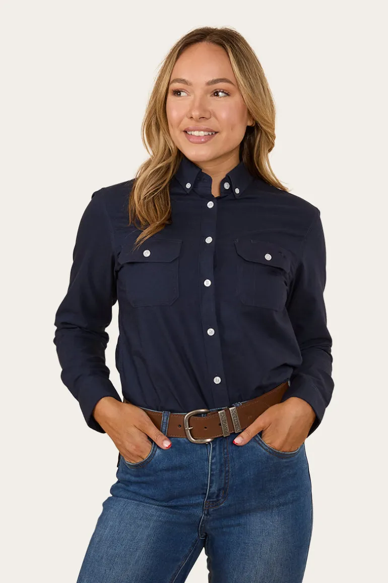 Hope Womens Dress Shirt - Navy
