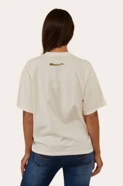 Horsin Around Womens Oversized T-Shirt - Vintage White