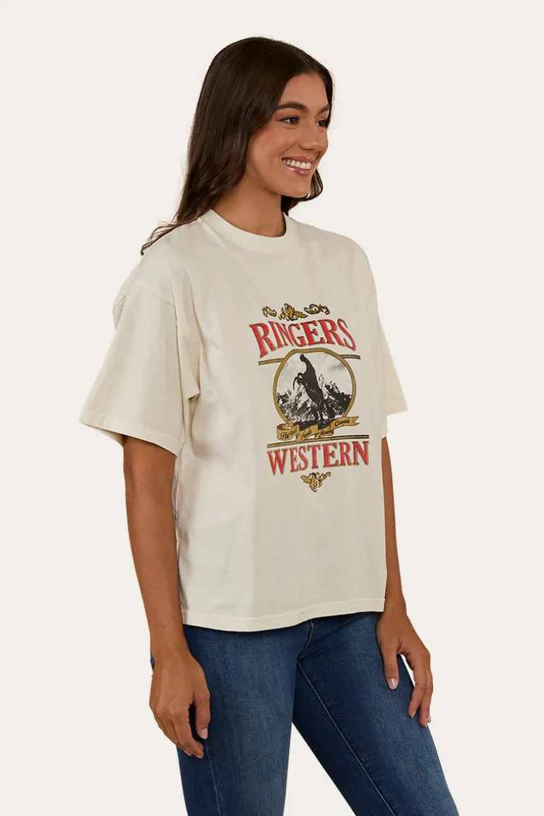 Horsin Around Womens Oversized T-Shirt - Vintage White