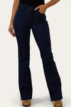 Indi Womens High-Rise Bootleg Jeans - Indigo Blue
