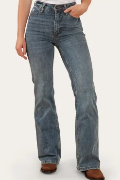 Indi Womens High-Rise Bootleg Jeans - Vintage Light Blue