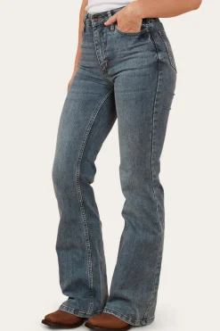 Indi Womens High-Rise Bootleg Jeans - Vintage Light Blue